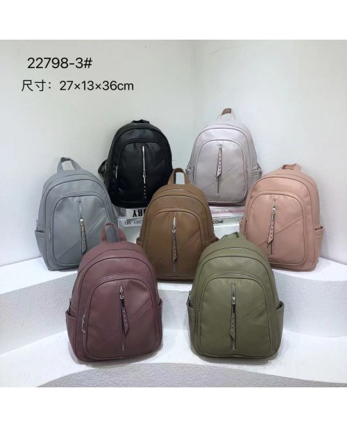 Ladies backpack 22798-3 black pink blue gray beige...