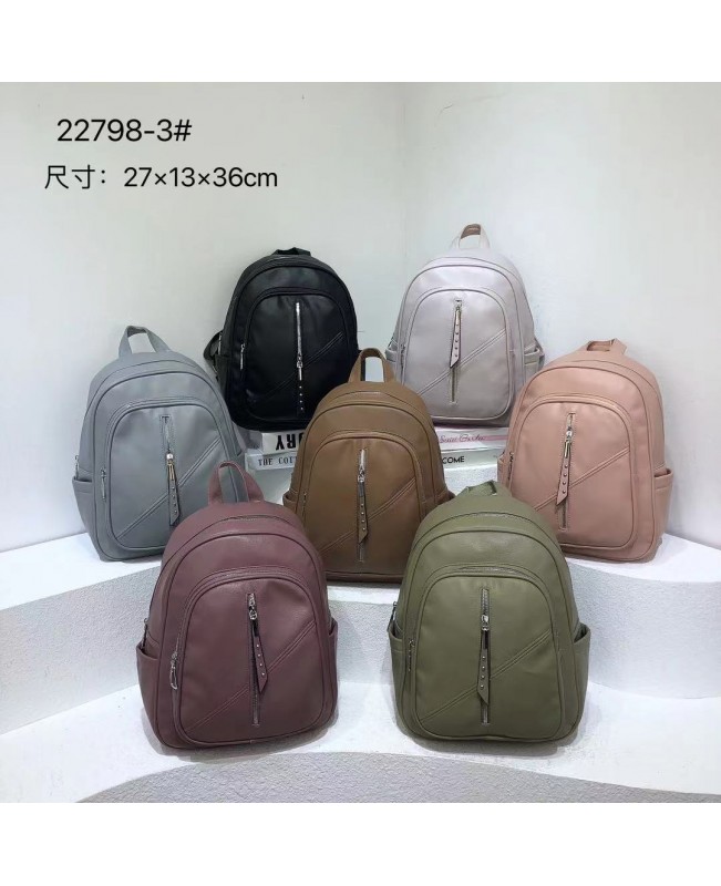 Ladies backpack 22798-3 black pink blue gray beige (15)
