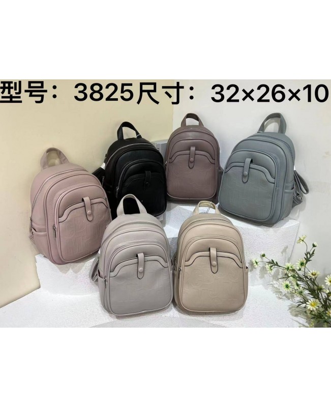 Ladies backpack 3825 black pink blue gray beige (3...