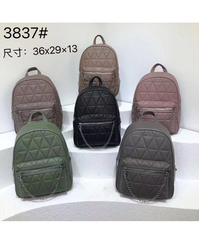 Ladies backpack 3837 black pink blue gray beige (38)