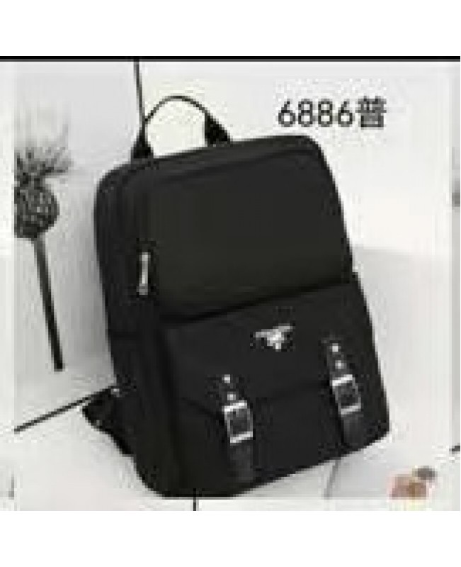 black 6886 canvas backpack (4)