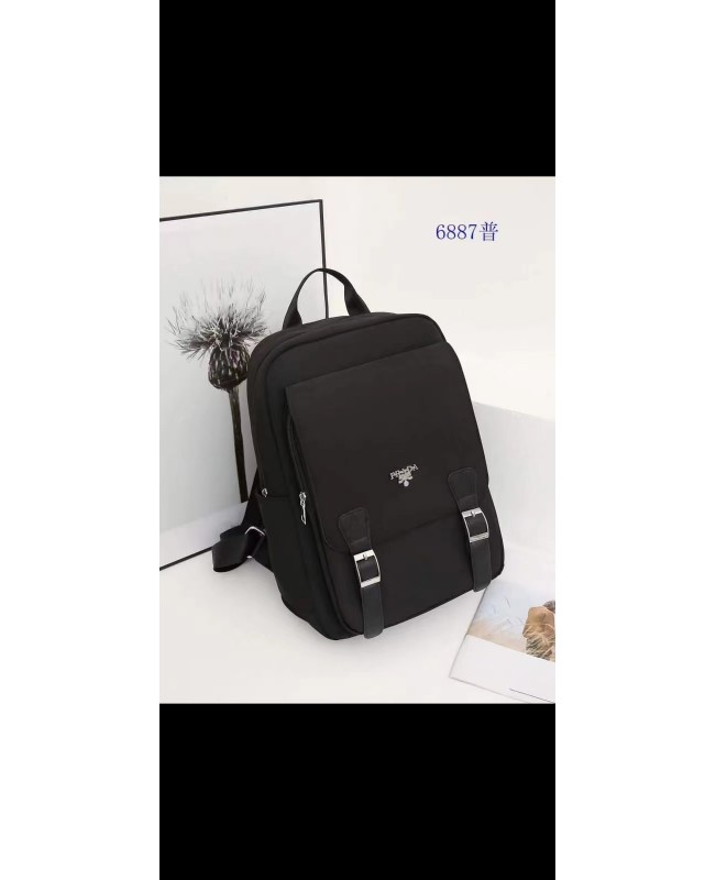 black 6887 canvas backpack (5)