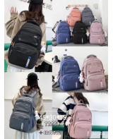 korean kids backpack 7204 black pink purple gray b...